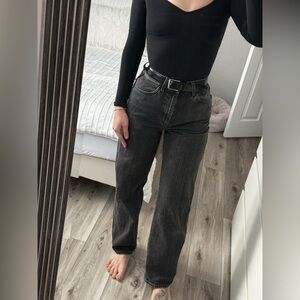 Uniqlo Women's High Rise Black Jeans